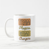 Team Player Motivierend Zitat Unternehmensgeschenk Kaffeetasse (Links)