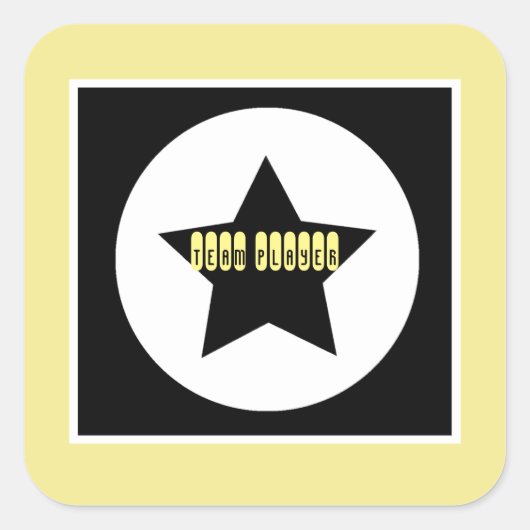 Team Player Star Funky Aufkleber (Vorderseite)