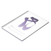 Team Pointe Ballet Lavendel Notizblock (Linke Seite)