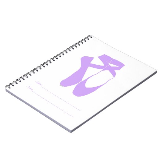Team Pointe Ballet Lilac Notizblock (Linke Seite)