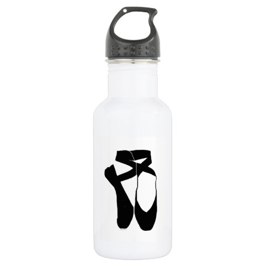 Team Pointe Ballet Mitternacht Black Edelstahlflasche (Vorderseite)