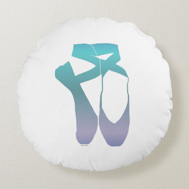Team Pointe Ballet Ocean Rundes Kissen (Vorderseite)