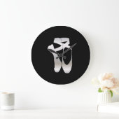 Team Pointe Ballet Silhouette Große Wanduhr (Zuhause)