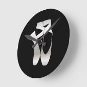 Team Pointe Ballet Silhouette Runde Wanduhr (Winkel)