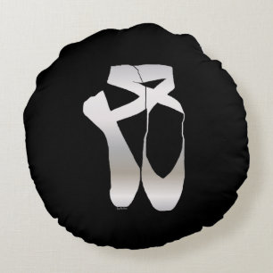 Team Pointe Ballet Silhouette Rundes Kissen