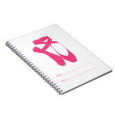 Team Pointe Ballett Neon Pink Notizblock (Rechte Seite)