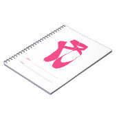 Team Pointe Ballett Neon Pink Notizblock (Linke Seite)