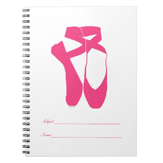 Team Pointe Ballett Neon Pink Notizblock (Vorderseite)
