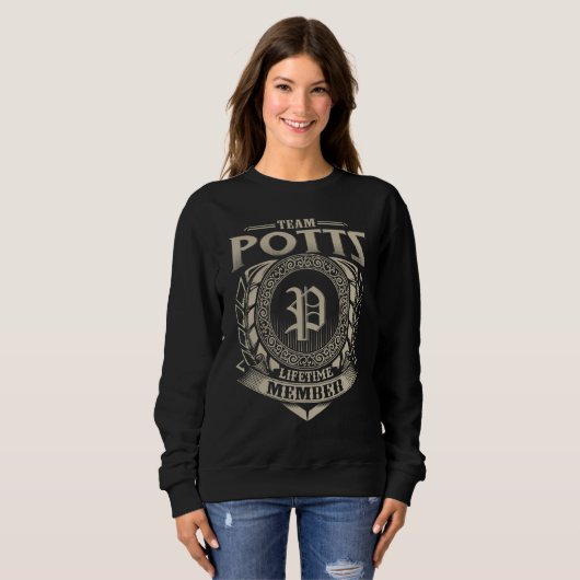 Team POTTS Lebenslanges Mitglied Nachname POTTS Fa Sweatshirt (Vorne ganz)