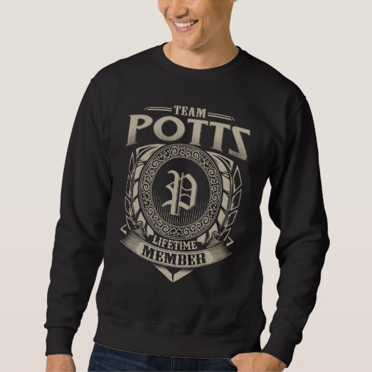 Team POTTS Lebenslanges Mitglied Nachname POTTS Fa Sweatshirt (Vorderseite)