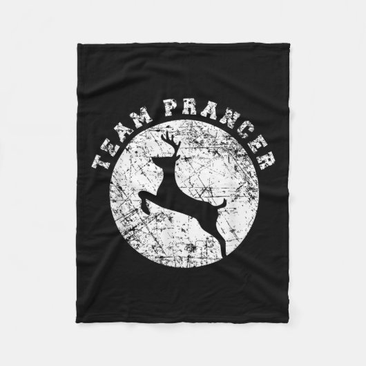 Team Prancer T Shirt, Funny Cute Christmas Gift Ki Fleecedecke (Vorderseite)