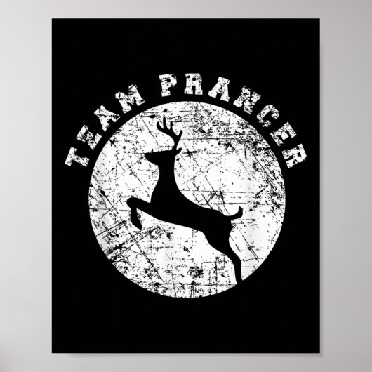 Team Prancer T Shirt, Funny Cute Christmas Gift Ki Poster (Vorne)
