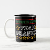 Team Prancer-Tasse Zweifarbige Tasse (Links)