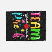 Team Pre-k Kindergarten Lehrer Student Back T Fleecedecke (Vorderseite (Horizontal))