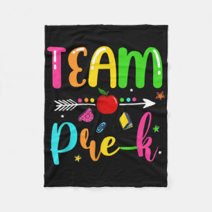Team Pre-k Kindergarten Lehrer Student Back T Fleecedecke