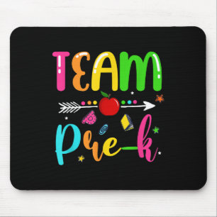 Team Pre-k Kindergarten Lehrer Student Back T Mousepad