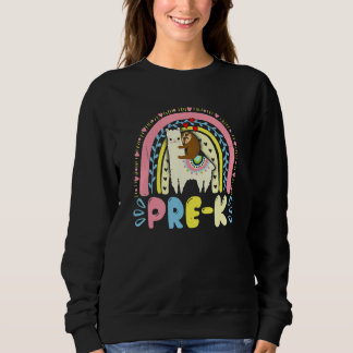 Team Pre K Squad Llama Sloth Back To School Sweatshirt