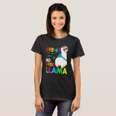 Team Pre K Teacher Rainbow No Prob Llama 100th Day T-Shirt (Vorne ganz)