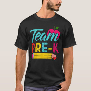 Team Pre K Vorschullehrer Schüler Lustig Zurück Zu T-Shirt