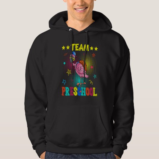 Team Preschool Flamingo Student Teacher Back To S Hoodie (Vorderseite)