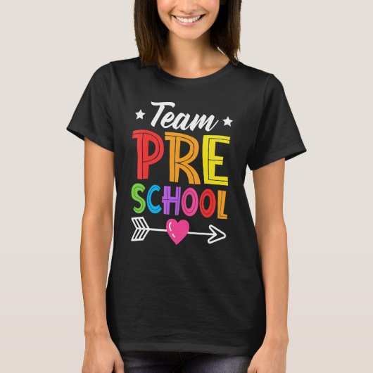 Team Preschool Teacher Student Kid Back To School T-Shirt (Vorderseite)