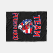 Team Puerto Rico Baseball Flag Patriotic  Fleecedecke (Vorderseite (Horizontal))