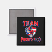 Team Puerto Rico Baseball Flag Patriotic Magnet (Vorderseite/Rückseite)