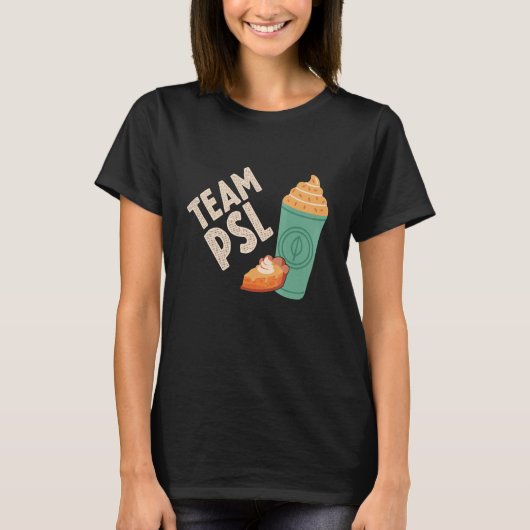 Team Pumpkin Spice Latte Fall Autumn Family Thanks T-Shirt (Vorderseite)