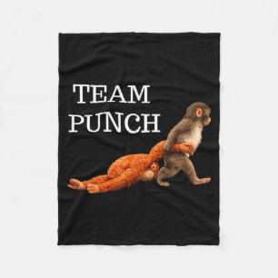 Team punch Baby-Affe punch Trend Meme Grafik Te Fleecedecke