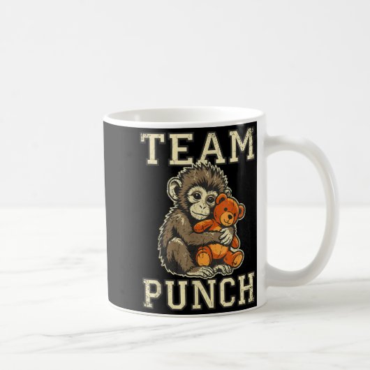 Team punch Baby-Affe und Plüschspielzeug Meme Kaffeetasse (Rechts)