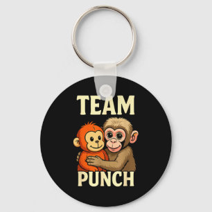 Team punch Baby-Affe und Plüschspielzeug Meme  Schlüsselanhänger