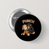 Team Punch - Baby-Affen-Schlag Button (Vorne & Hinten)