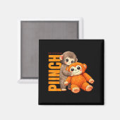 Team Punch - Baby-Affen-Schlag Magnet (Vorderseite/Rückseite)