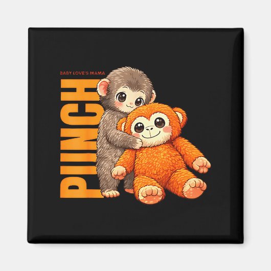Team Punch - Baby-Affen-Schlag Magnet (Vorne)