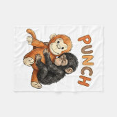 Team Punch - Baby Monkey Punch Fleecedecke (Vorderseite (Horizontal))