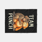 Team punch cute monkey and bear design fleecedecke (Vorderseite (Horizontal))