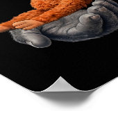 Team Punch Dripping Japanese Monkey Poster (Ecke)