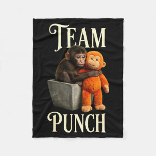 Team punch japan baby monkey punch fleecedecke