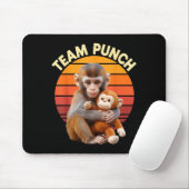 Team Punch Monkey Plush Retro Sun Mousepad (Mit Mouse)