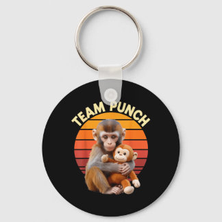Team Punch Monkey Plush Retro Sun Schlüsselanhänger