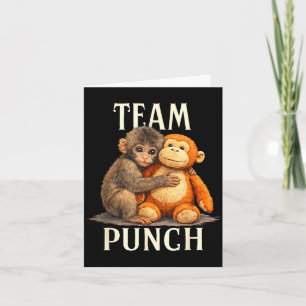 Team punch süße Affen- und Bärendesign  Karte