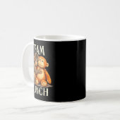 Team punch süße Monkey- und Bärendesign Kaffeetasse (Vorderseite Links)