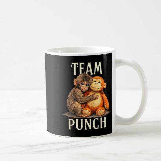 Team punch süße Monkey- und Bärendesign Kaffeetasse (Rechts)