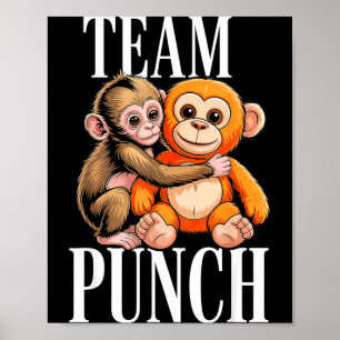 Team Punch - süßer Babyaffe Team Punch - süßer Bab Poster