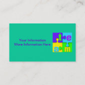 Team-Puzzlespiel-Visitenkarten Visitenkarte (Rückseite)