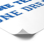 Team Quote One Team One Dream Football Poster (Ecke)