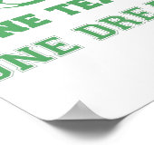 Team Quote One Team One Dream Soccer Poster (Ecke)