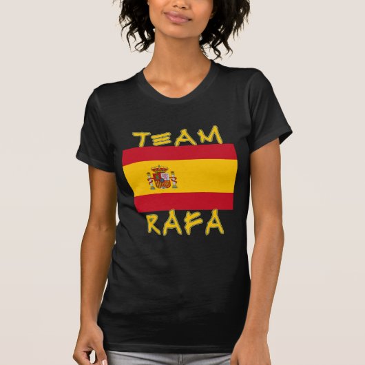 Team Rafa mit spanischer Flagge T-Shirt (Vorderseite)