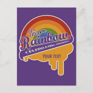 Team Rainbow benutzerdefinierte Postkarte