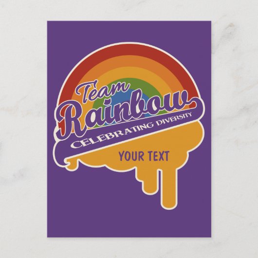 Team Rainbow benutzerdefinierte Postkarte (Vorderseite)